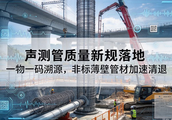 广水声测管质量新规落地，一物一码溯源，非标薄壁管材加速清退