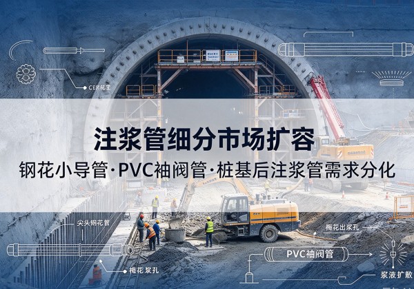 广水注浆管细分市场扩容，隧道钢花小导管、PVC 袖阀管、桩基后注浆管需求分化